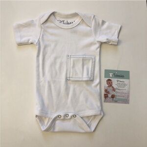 NWT Tubesies Adaptive Onesie- Teal Stitch